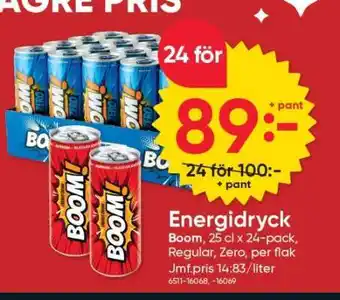 DollarStore Energidryck Boom erbjuda