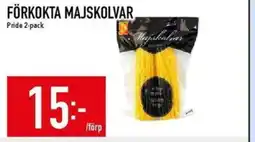 Matdax Förkokta majskolvar erbjuda