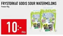 Matdax Freeze Frystorkat godis sour watermelons erbjuda