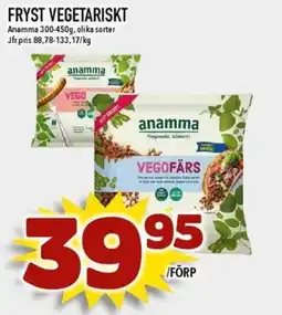 Matdax Anamma Fryst vegetariskt erbjuda
