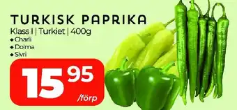 Matrix Butikerna Turkisk paprika erbjuda