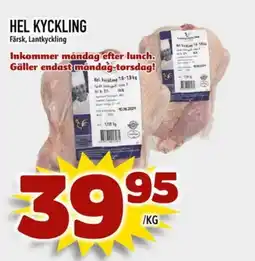 Din Mat Hel kyckling erbjuda