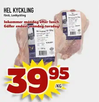 Din Mat Hel kyckling erbjuda