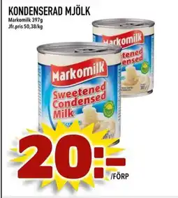 Din Mat Markomilk Kondenserad mjölk erbjuda