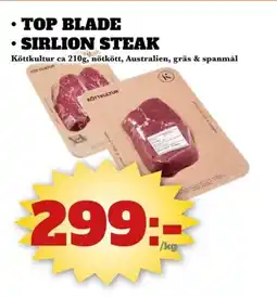 Bonum Matmarknad Köttkultur Top blade • Sirlion steak erbjuda