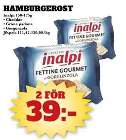 Bonum Matmarknad Inalpi Hamburgerost erbjuda