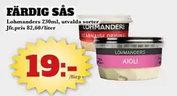 Bonum Matmarknad Lohmanders Färdig sås erbjuda
