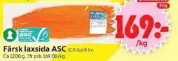 ICA Supermarket ICA Färsk laxsida ASC erbjuda