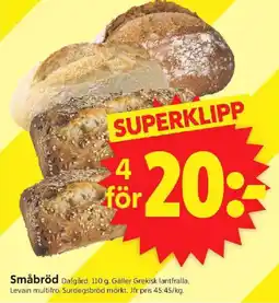 ICA Supermarket Småbröd erbjuda