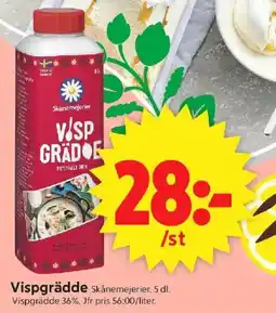 ICA Supermarket SKÅNEMEJERIER Vispgrädde erbjuda