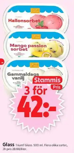 ICA Supermarket TRIUMF GLASS Glass erbjuda