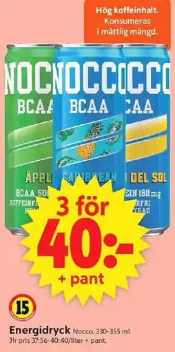 ICA Supermarket NOCCO Energidryck erbjuda