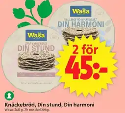 ICA Supermarket WASA Knäckebröd, Din stund, Din harmoni erbjuda