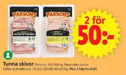 ICA Supermarket PÄRSONS Tunna skivor erbjuda