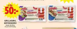 ICA Maxi SIBYLLA Grillkorv, kryddkorv erbjuda