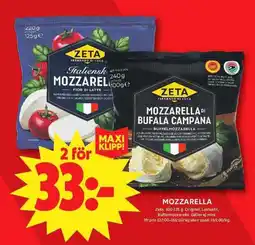 ICA Maxi ZETA Mozzarel erbjuda