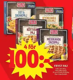 ICA Maxi FELIX Fryst paj erbjuda