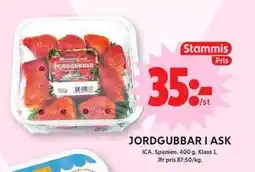 ICA Maxi ICA Jordgubbar i ask erbjuda