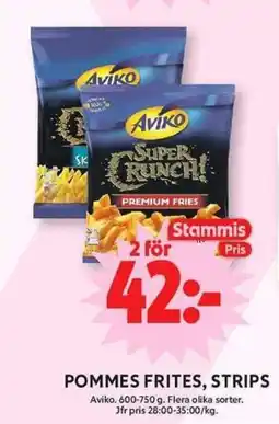 ICA Maxi AVIKO Pommes frites, strips erbjuda