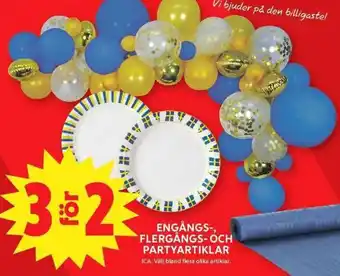 ICA Maxi Engångs-, flergångs- och partyartiklar erbjuda