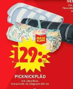 ICA Maxi ICA Picknickpläd erbjuda