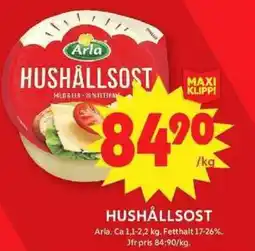 ICA Maxi ARLA Hushållsost erbjuda