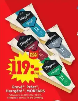 ICA Maxi FALBYGDENS Grevé, präst, herrgård, morfárs erbjuda