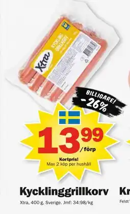 Pekås Kycklinggrillkorv, Medlemspris erbjuda