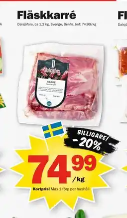 Pekås Fläskkarré, Medlemspris erbjuda