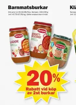 Pekås Barnmatsburkar erbjuda