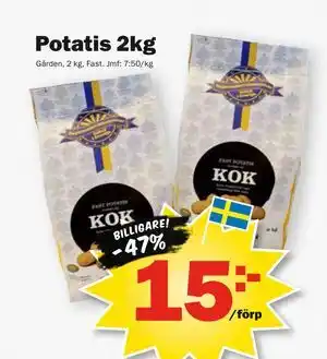Pekås Potatis 2kg erbjuda