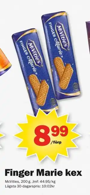 Pekås Finger Marie kex erbjuda