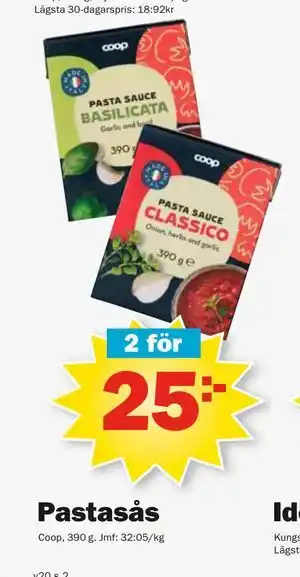 Pekås Pastasås erbjuda