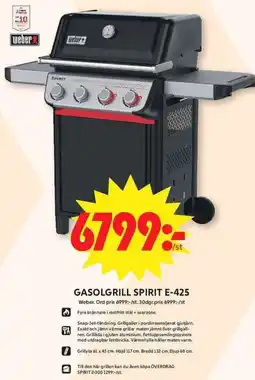 ICA Maxi WEBER Gasolgrill spirit e-425 erbjuda