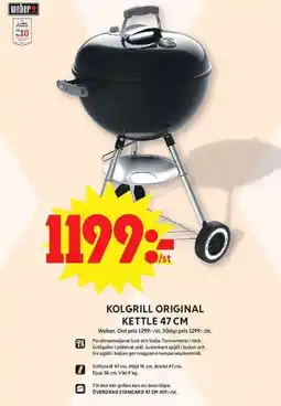 ICA Maxi WEBER Kolgrill original kettle 47 cm erbjuda