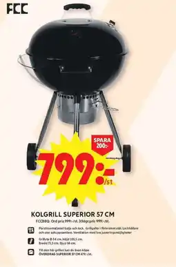 ICA Maxi Kolgrill superior 57 cm erbjuda