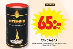 ICA Maxi BURNER Tändpåsar erbjuda