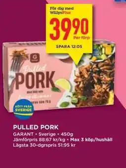 Willys PULLED PORK erbjuda