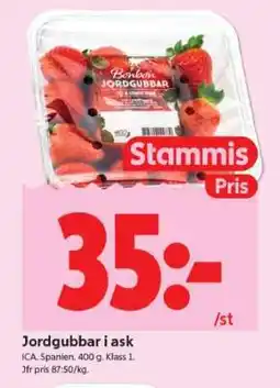 ICA Supermarket Jordgubbar i ask erbjuda