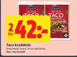 ICA Supermarket Taco KRYDDMIX erbjuda