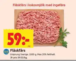 ICA Supermarket Fläskfärs erbjuda