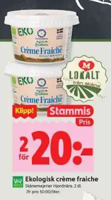 ICA Supermarket EKOLOGISK CRÈME FRAICHE erbjuda