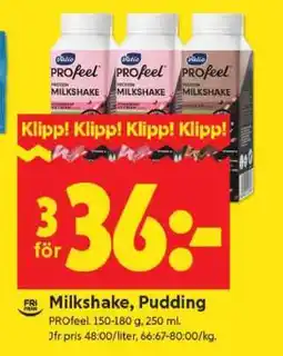 ICA Supermarket Milkshake, Pudding erbjuda