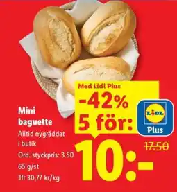 Lidl Mini baguette erbjuda