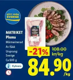 Lidl MATRIKET Pluma erbjuda
