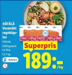 Lidl HÄTÄLÄ Varmrökt regnbågslax erbjuda