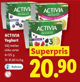 Lidl Activia yoghurt erbjuda