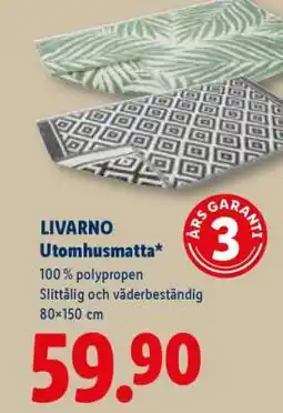 Lidl LIVARNO Utomhusmatta erbjuda