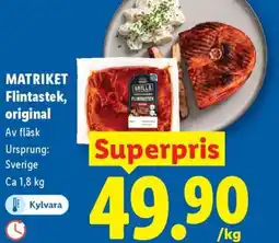 Lidl MATRIKET Flintastek, original erbjuda