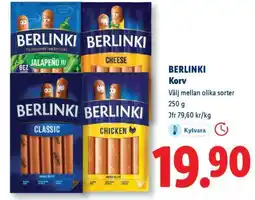 Lidl BERLINKI Korv erbjuda